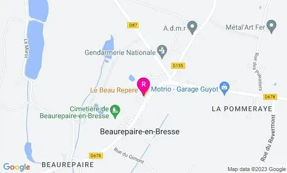 Localisation Restaurant  Le Beau Repere