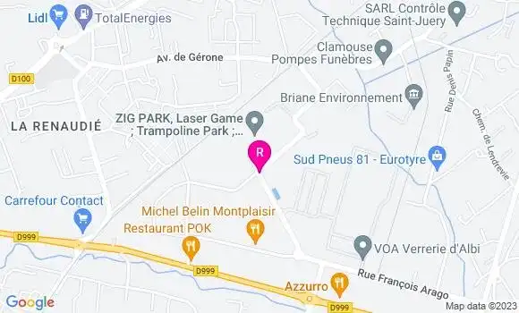 Localisation Brasserie La Régalade