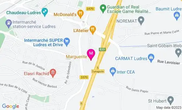 Localisation Restaurant  Marguerite