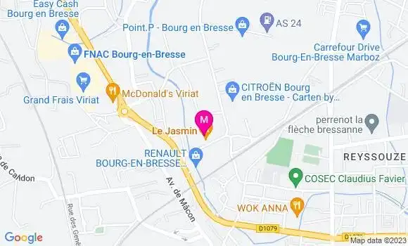 Localisation Restaurant Chinois Le Jasmin