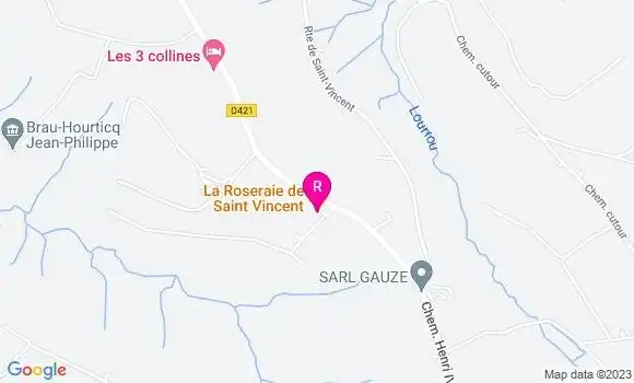 Localisation Restaurant  La Roseraie