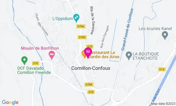 Localisation Restaurant  Le Jardin des Aires
