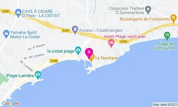 Localisation Restaurant  Le Nautique
