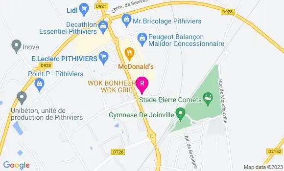 Localisation Restaurant  Wok Bonheur Wok Grill
