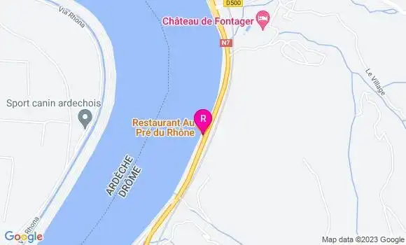Localisation Restaurant  Au Pré du Rhône