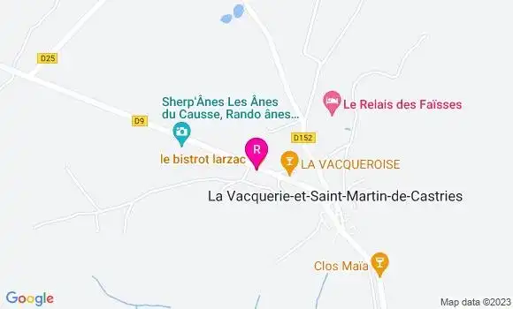 Localisation Le Bistrot Larzac