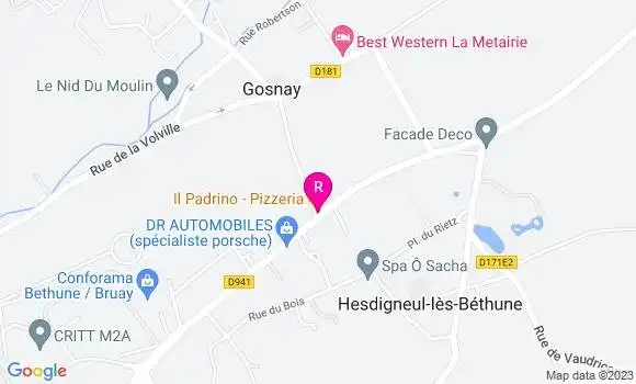 Localisation Pizzeria Il Padrino