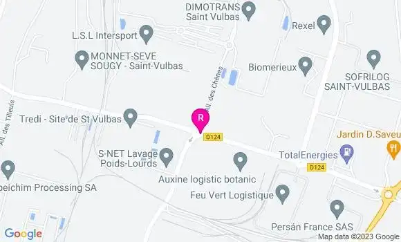 Localisation Restaurant  Les Halles de Saint Vulbas