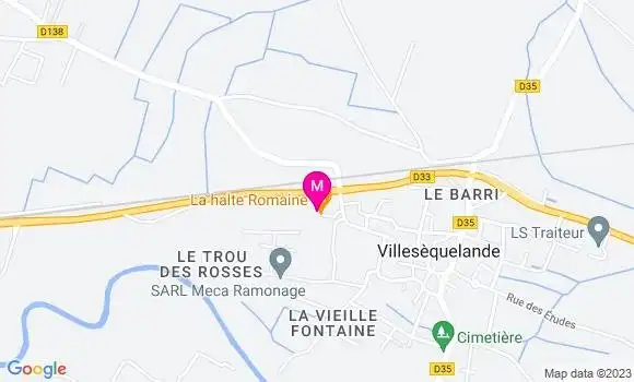 Localisation Restaurant  La Halte Romaine