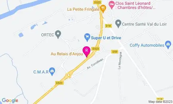 Localisation Restaurant  Au Relais d