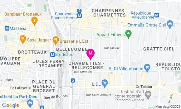 Localisation Restaurant Libanais Rose de Damas