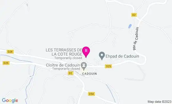 Localisation Restaurant  Les Terrasses de la Cote Rouge