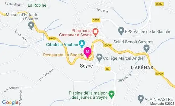Localisation Restaurant  La Bugade