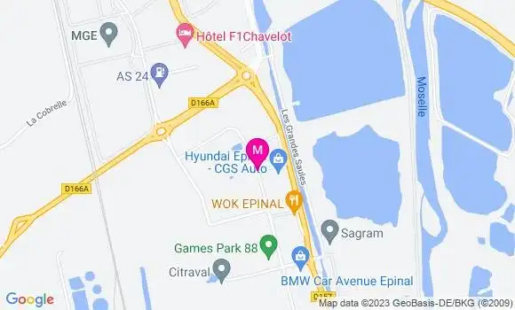 Localisation Restaurant Chinois Wok Epinal