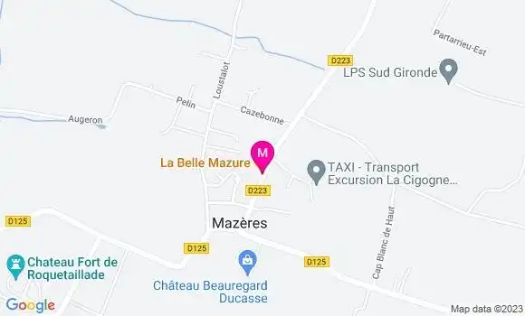 Localisation Restaurant  La Belle Mazure