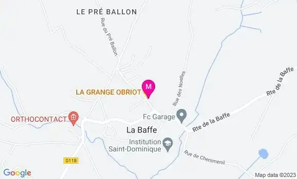 Localisation Restaurant  La Grange Obriot