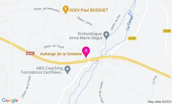 Localisation Auberge de la Fontaine