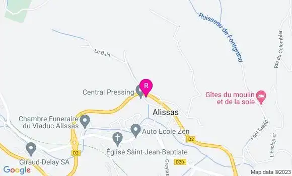 Localisation Pizzeria Le Gregana