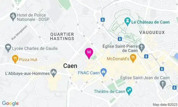Localisation Crêperie Les Pavés de Caen