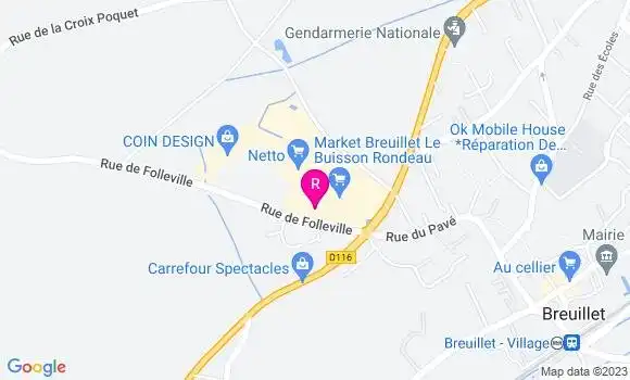 Localisation Restaurant Chinois Royal Breuillet