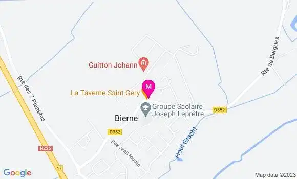 Localisation La Taverne Saint Gery
