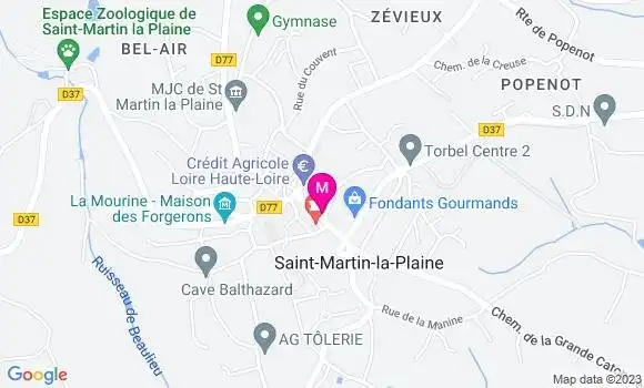 Localisation Restaurant  La Mourine