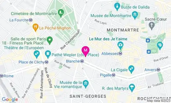 Localisation Restaurant  Les Co Pains de Montmartre