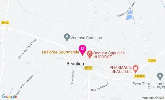 Localisation Pizzeria La Forge Gourmande