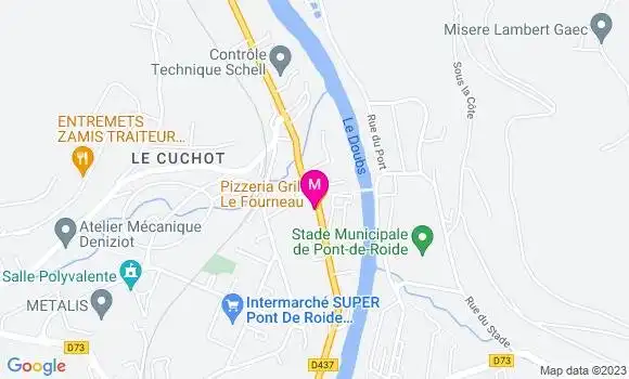 Localisation Pizzeria Le Fourneau