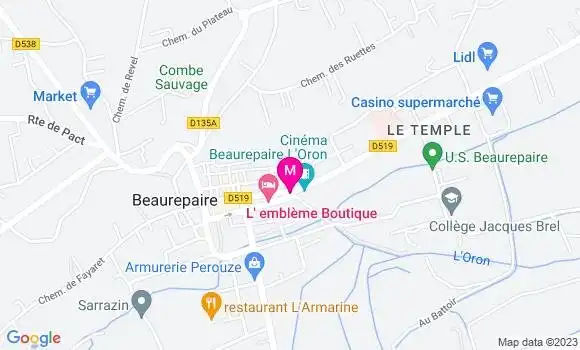 Localisation Restaurant Bar Le Plan B
