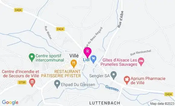 Localisation Restaurant  La Table Villoise