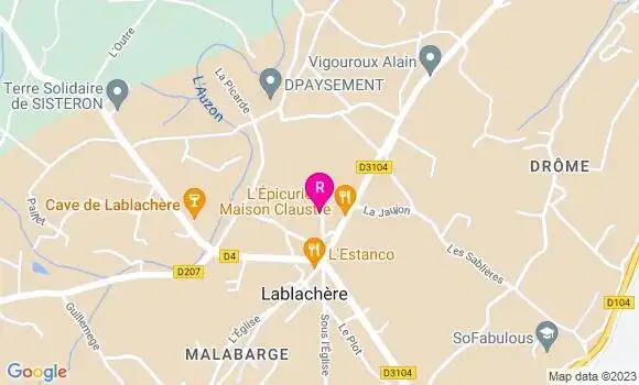 Localisation Restaurant  L