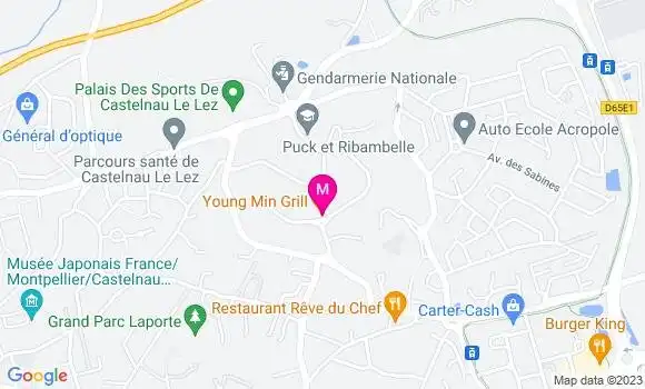 Localisation Restaurant Coréen Young Min Grill