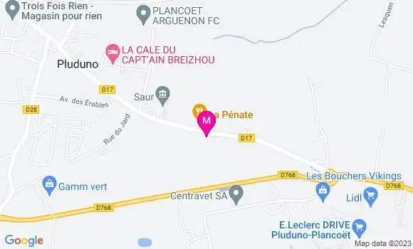 Localisation Restaurant  La Pénate