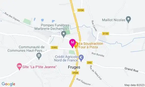 Localisation Pizzeria La Soustraction