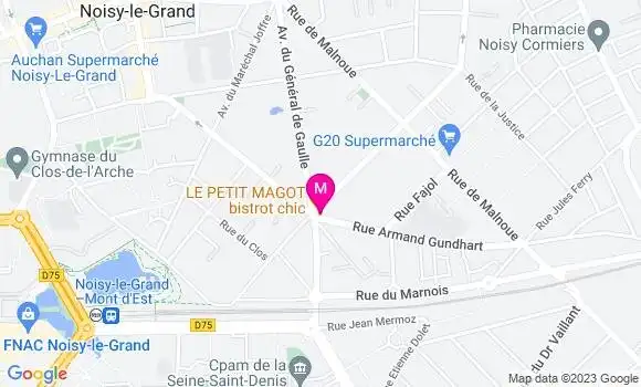 Localisation Bistrot Le Petit Magot