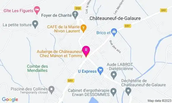 Localisation Auberge de Châteauneuf