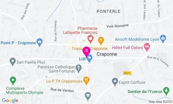 Localisation Café de la Gare