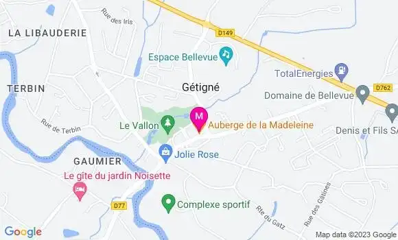 Localisation Auberge de la Madeleine