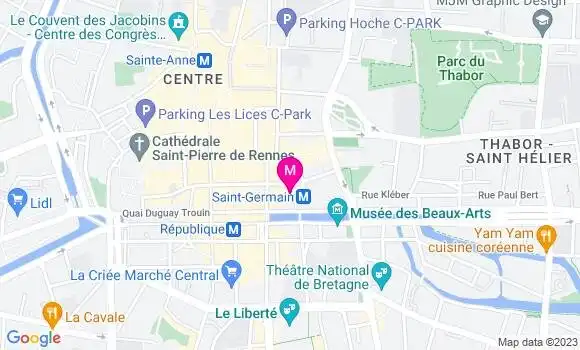 Localisation Restaurant  Le Bénédicte