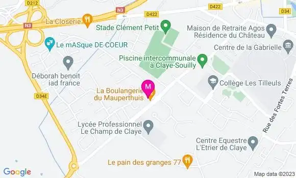 Localisation Pizzeria Le Train de Vie