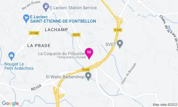 Localisation Pizzeria Les Platanes