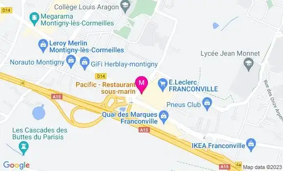 Localisation Pacific Restaurant sous Marin