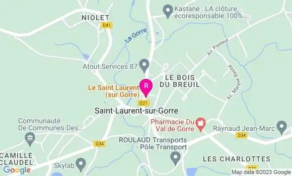 Localisation Restaurant  Le Saint Laurent sur Gorre