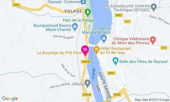 Localisation Restaurant  Le Bouchon du P