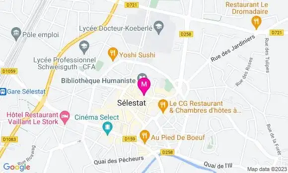 Localisation Restaurant Bar Clothilde et Edouard Faller