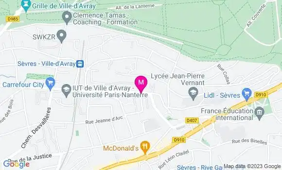 Localisation Restaurant Chinois Bonheur de Sèvres