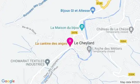 Localisation Restaurant  La Cantine des Anges