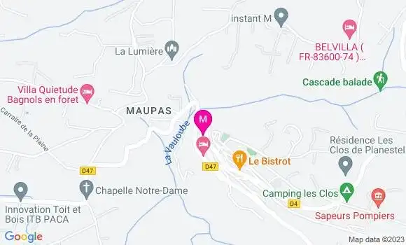 Localisation Restaurant  Le Pinedou