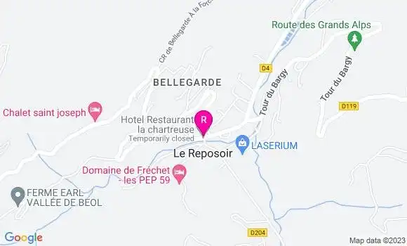 Localisation Restaurant  La Chartreuse